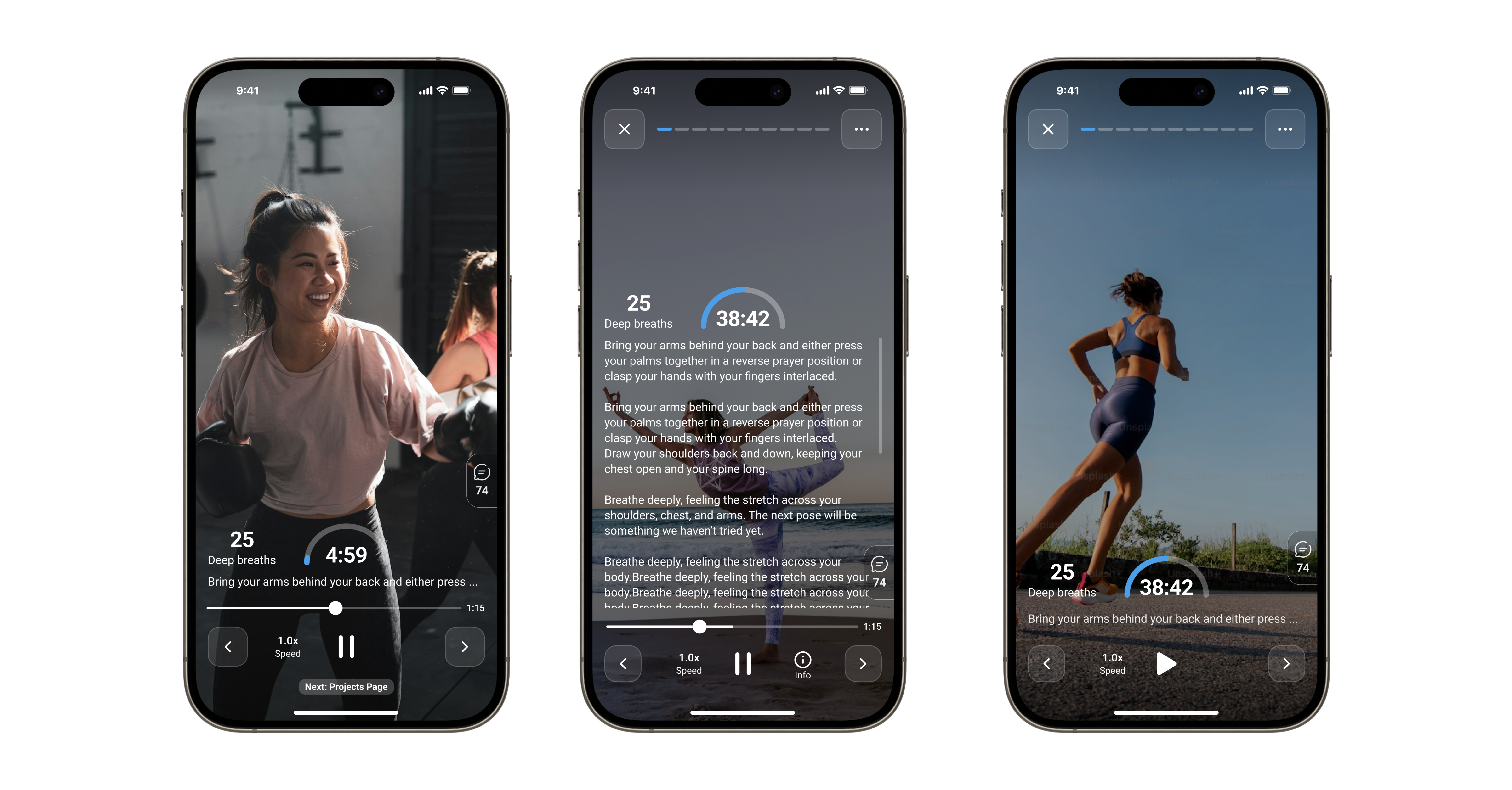 An interactive video player on a smartphone.