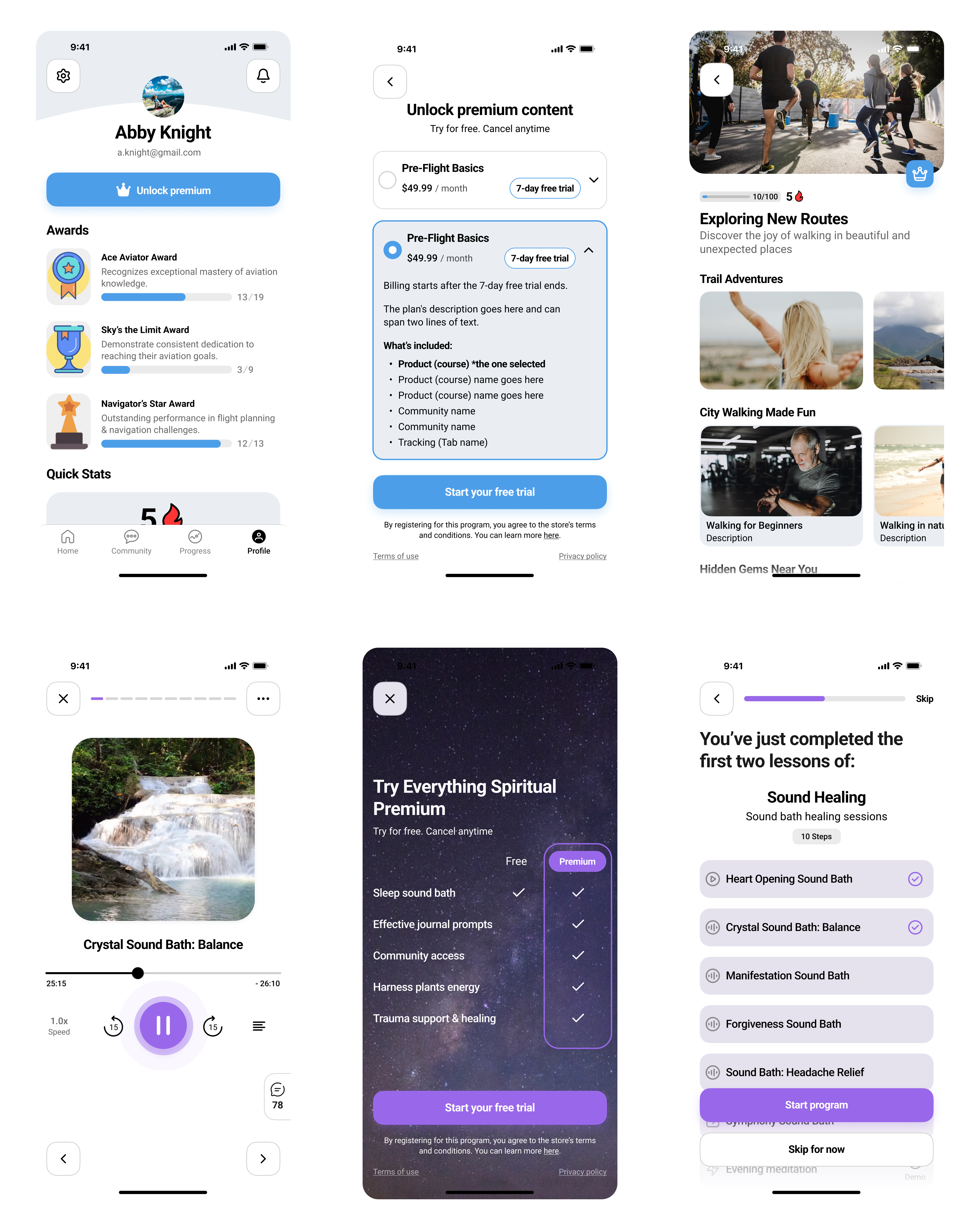 A final mockup showing a vibrant app screen built with the new design system.