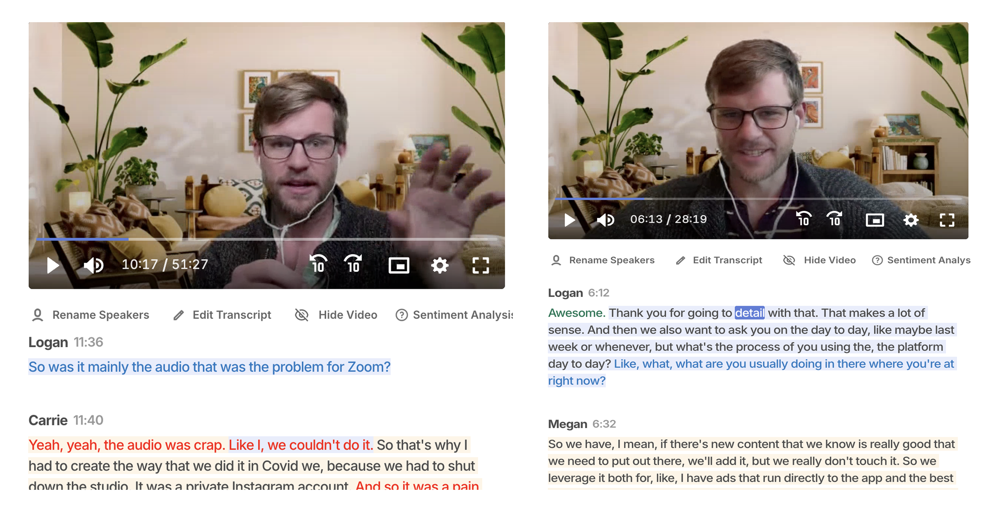 A collage of early wireframe sketches and user flow diagrams for the video player.